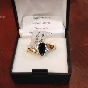 Sapphire Two Tone Ring